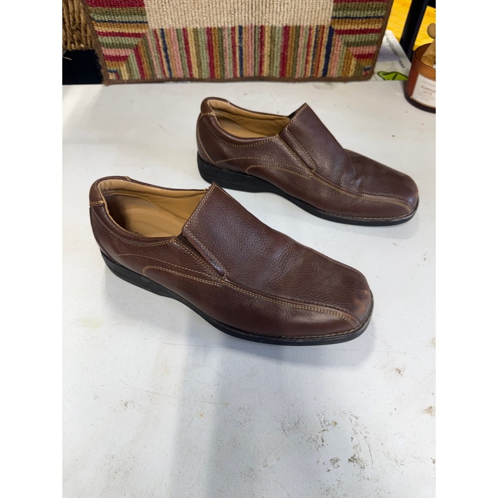 Dockers Mens All Motion‎ Comfort Leather Slip On Loafers Brown 090-4679 Size 12M